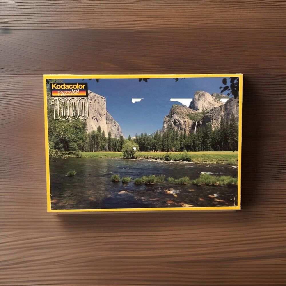 Kodacolor Puzzle Bridal Veil Falls, CA 1000 Piece Rose Art Yosemite Valley